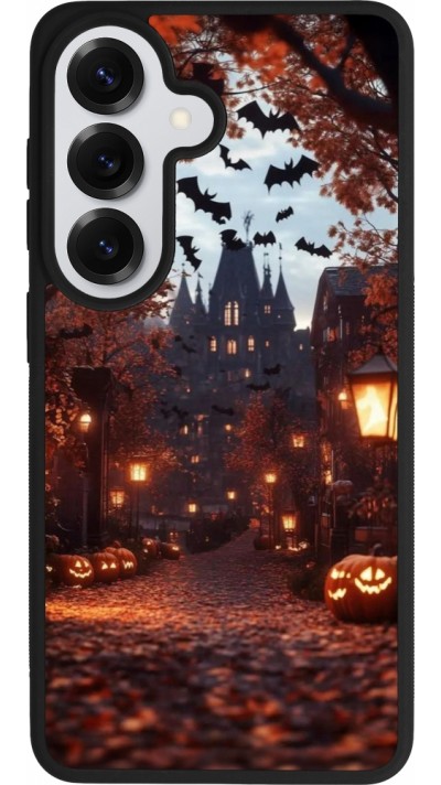 Coque Samsung Galaxy S26 - Silicone rigide noir Halloween 2025 Haunted house