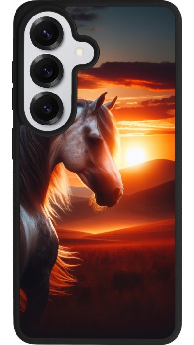 Samsung Galaxy S26 Case Hülle - Silikon schwarz Majestätischer Sonnenuntergang Pferd
