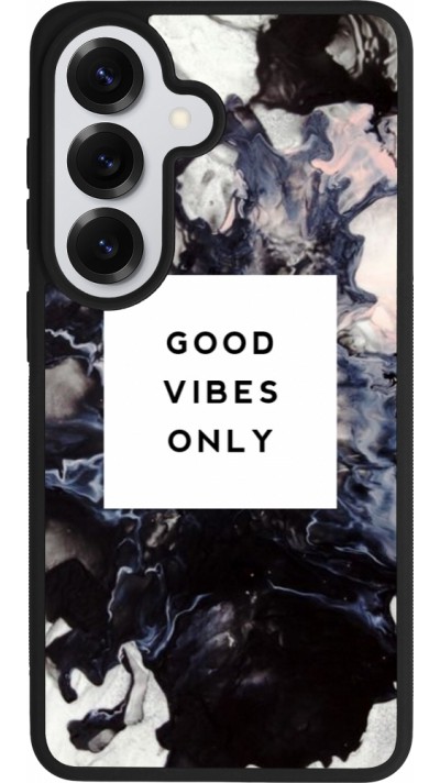 Samsung Galaxy S26 Case Hülle - Silikon schwarz Marble Good Vibes Only