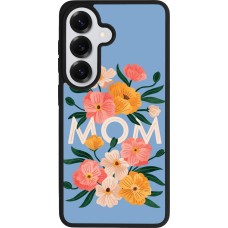 Coque Samsung Galaxy S26 - Silicone rigide noir Mom 2026 Flowers