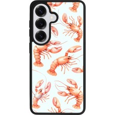 Samsung Galaxy S26 Case Hülle - Silikon schwarz Muster von pastellfarbenen Hummern