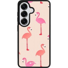 Samsung Galaxy S26 Case Hülle - Silikon schwarz Pink Flamingos Pattern