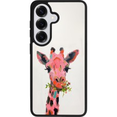 Samsung Galaxy S26 Case Hülle - Silikon schwarz Pink Girafe Paint