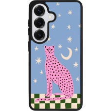 Samsung Galaxy S26 Case Hülle - Silikon schwarz Pink leopard with stars 2026