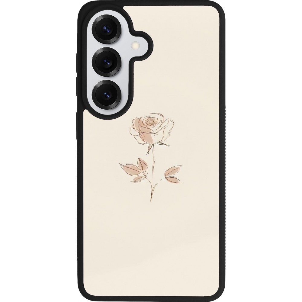 Coque Samsung Galaxy S26 - Silicone rigide noir Sable Rose Minimaliste