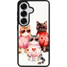 Coque Samsung Galaxy S26 - Silicone rigide noir Saint Valentines Day 26 Cat Love