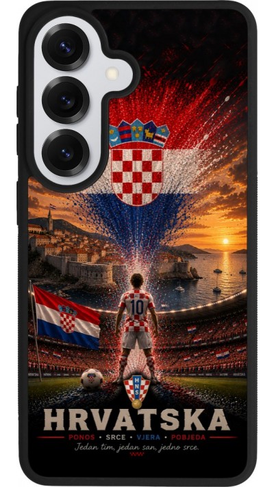Samsung Galaxy S26 Case Hülle - Silikon schwarz Fussball Kroatien splash 2026