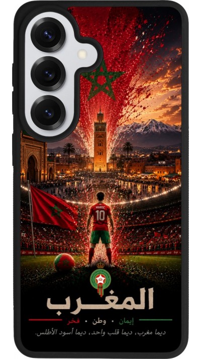 Samsung Galaxy S26 Case Hülle - Silikon schwarz Fussball Marokko splash 2026