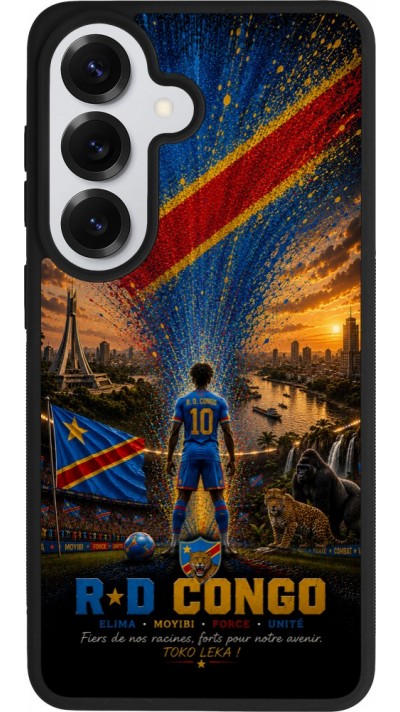 Samsung Galaxy S26 Case Hülle - Silikon schwarz Fussball Demokratische Republik Kongo splash 2026