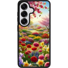 Coque Samsung Galaxy S26 - Silicone rigide noir Spring 25 Bouquet printemps