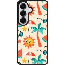 Coque Samsung Galaxy S26 - Silicone rigide noir Summer 2025 Pattern soleil