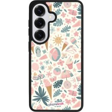 Coque Samsung Galaxy S26 - Silicone rigide noir Summer Pink Pattern