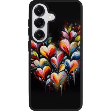 Samsung Galaxy S26 Case Hülle - Silikon schwarz Valentin 2024 Schwarzes Herz Abstrakt