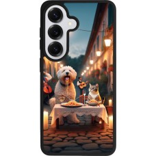 Coque Samsung Galaxy S26 - Silicone rigide noir Valentine 2024 Dog & Cat Candlelight