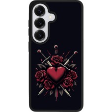 Coque Samsung Galaxy S26 - Silicone rigide noir Valentine 2024 gothic love