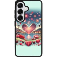 Coque Samsung Galaxy S26 - Silicone rigide noir Valentine 2025 Chic