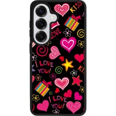 Coque Samsung Galaxy S26 - Silicone rigide noir Valentine 2023 love symbols