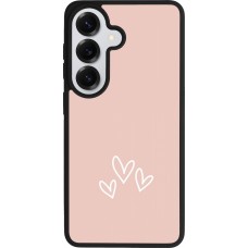 Coque Samsung Galaxy S26 - Silicone rigide noir Valentine 2023 three minimalist hearts