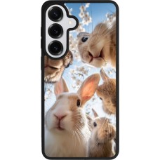 Coque Samsung Galaxy S26+ - Silicone rigide noir Easter 2026 Rabbits