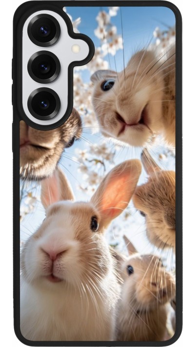 Coque Samsung Galaxy S26+ - Silicone rigide noir Easter 2026 Rabbits