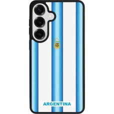 Coque Samsung Galaxy S26+ - Silicone rigide noir Maillot de football Argentine 2026 personnalisable