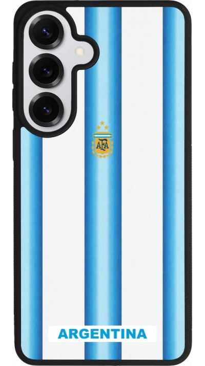 Coque Samsung Galaxy S26+ - Silicone rigide noir Maillot de football Argentine 2026 personnalisable