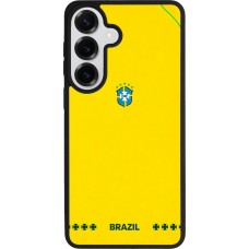Coque Samsung Galaxy S26+ - Silicone rigide noir Maillot de football Bresil 2026 personnalisable