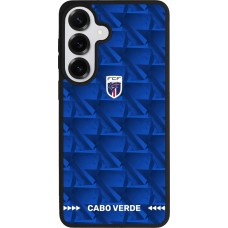 Coque Samsung Galaxy S26+ - Silicone rigide noir Maillot de football Cap-Vert 2026 personnalisable