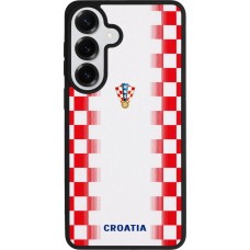 Samsung Galaxy S26+ Case Hülle - Silikon schwarz Kroatien 2026 personalisierbares Fussballtrikot