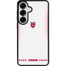 Coque Samsung Galaxy S26+ - Silicone rigide noir Maillot de football Jordanie 2026 personnalisable