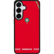 Coque Samsung Galaxy S26+ - Silicone rigide noir Maillot de football Maroc 2026 personnalisable