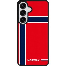 Coque Samsung Galaxy S26+ - Silicone rigide noir Maillot de football Norvège 2026 personnalisable