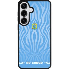 Coque Samsung Galaxy S26+ - Silicone rigide noir Maillot de football RD Congo 2026 personnalisable