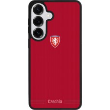 Coque Samsung Galaxy S26+ - Silicone rigide noir Maillot de football Répuplique Tchèque 2026 personnalisable