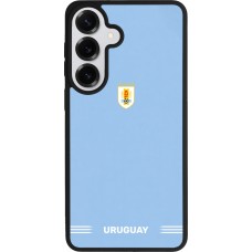 Coque Samsung Galaxy S26+ - Silicone rigide noir Maillot de football Uruguay 2026 personnalisable