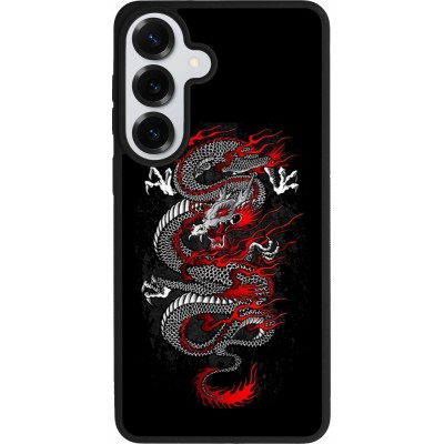 Coque Samsung Galaxy S26+ - Silicone rigide noir Japanese style Dragon Tattoo Red Black