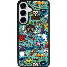 Coque Samsung Galaxy S26+ - Silicone rigide noir Mixed Cartoons Turquoise