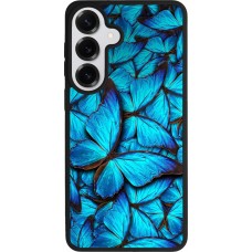 Coque Samsung Galaxy S26+ - Silicone rigide noir Papillon bleu