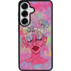 Coque Samsung Galaxy S26+ - Silicone rigide noir Psychedelic pink mushroom