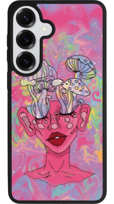 Coque Samsung Galaxy S26+ - Silicone rigide noir Psychedelic pink mushroom