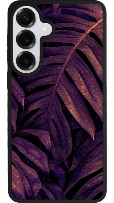 Coque Samsung Galaxy S26+ - Silicone rigide noir Purple Light Leaves