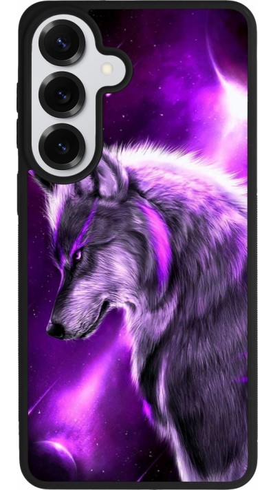 Coque Samsung Galaxy S26+ - Silicone rigide noir Purple Sky Wolf