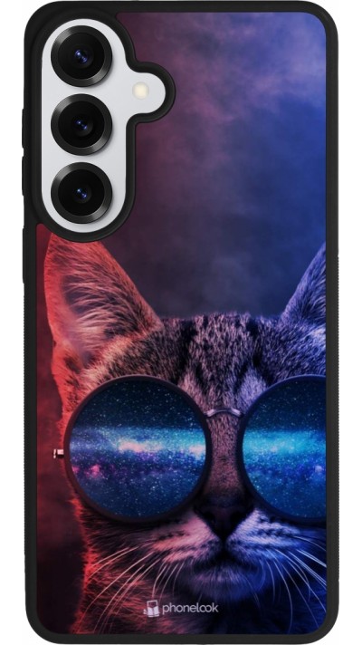 Coque Samsung Galaxy S26+ - Silicone rigide noir Red Blue Cat Glasses