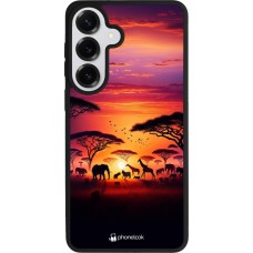 Coque Samsung Galaxy S26+ - Silicone rigide noir Safari sunset wildlife