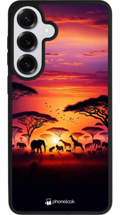 Coque Samsung Galaxy S26+ - Silicone rigide noir Safari sunset wildlife