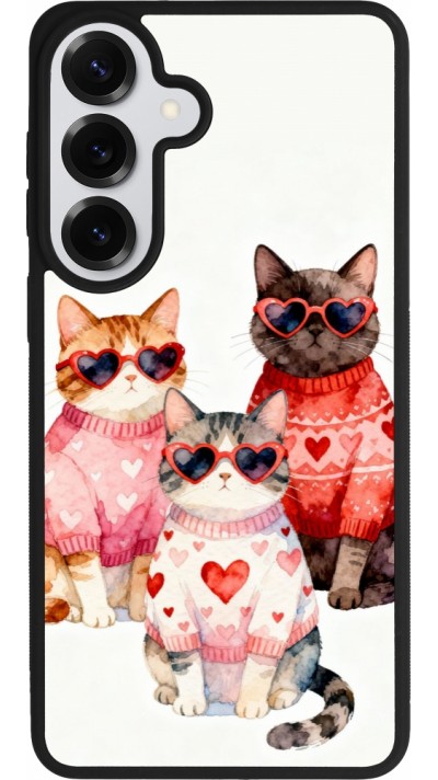 Coque Samsung Galaxy S26+ - Silicone rigide noir Saint Valentines Day 26 Cat Love