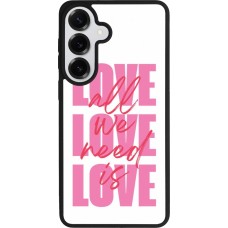 Coque Samsung Galaxy S26+ - Silicone rigide noir Saint Valentines Day 26 Love all we need is