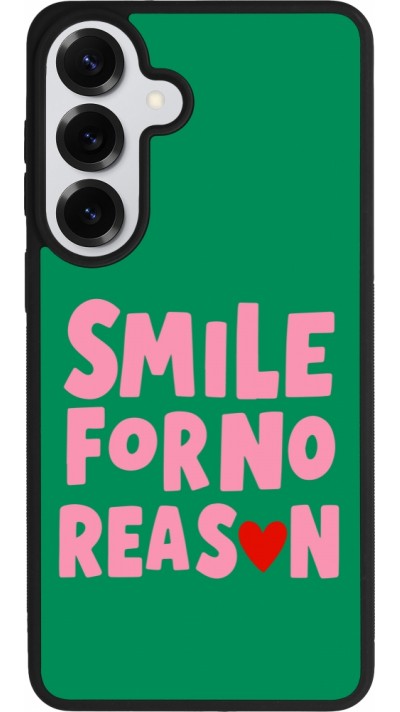 Coque Samsung Galaxy S26+ - Silicone rigide noir Smile for no reason 2026