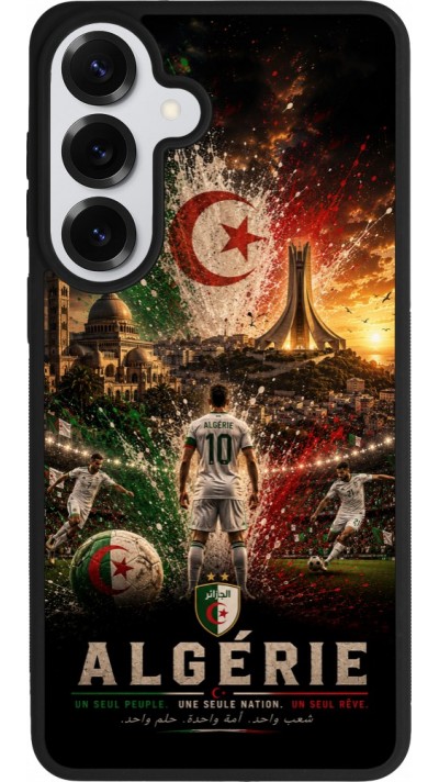 Coque Samsung Galaxy S26+ - Silicone rigide noir Football Algérie splash 2026