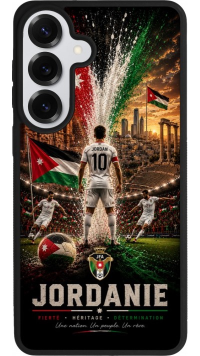 Coque Samsung Galaxy S26+ - Silicone rigide noir Football Jordanie splash 2026